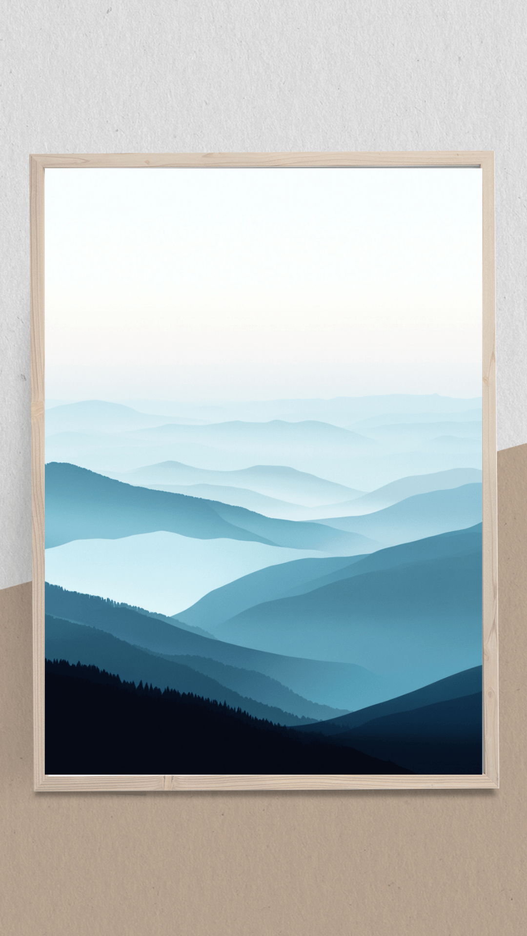 Abstrakte Landschaft Blaue Berge - Digitaler Download - ArtyFi Originals -