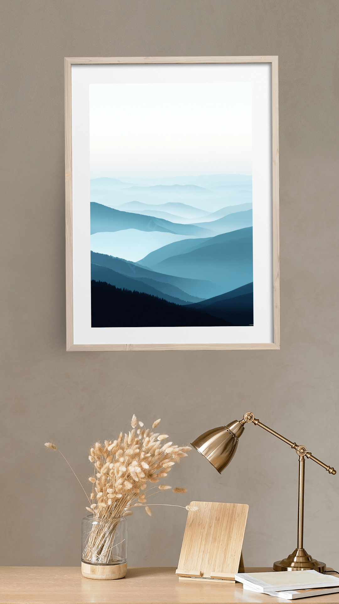 Abstrakte Landschaft Blaue Berge - Digitaler Download - ArtyFi Originals -