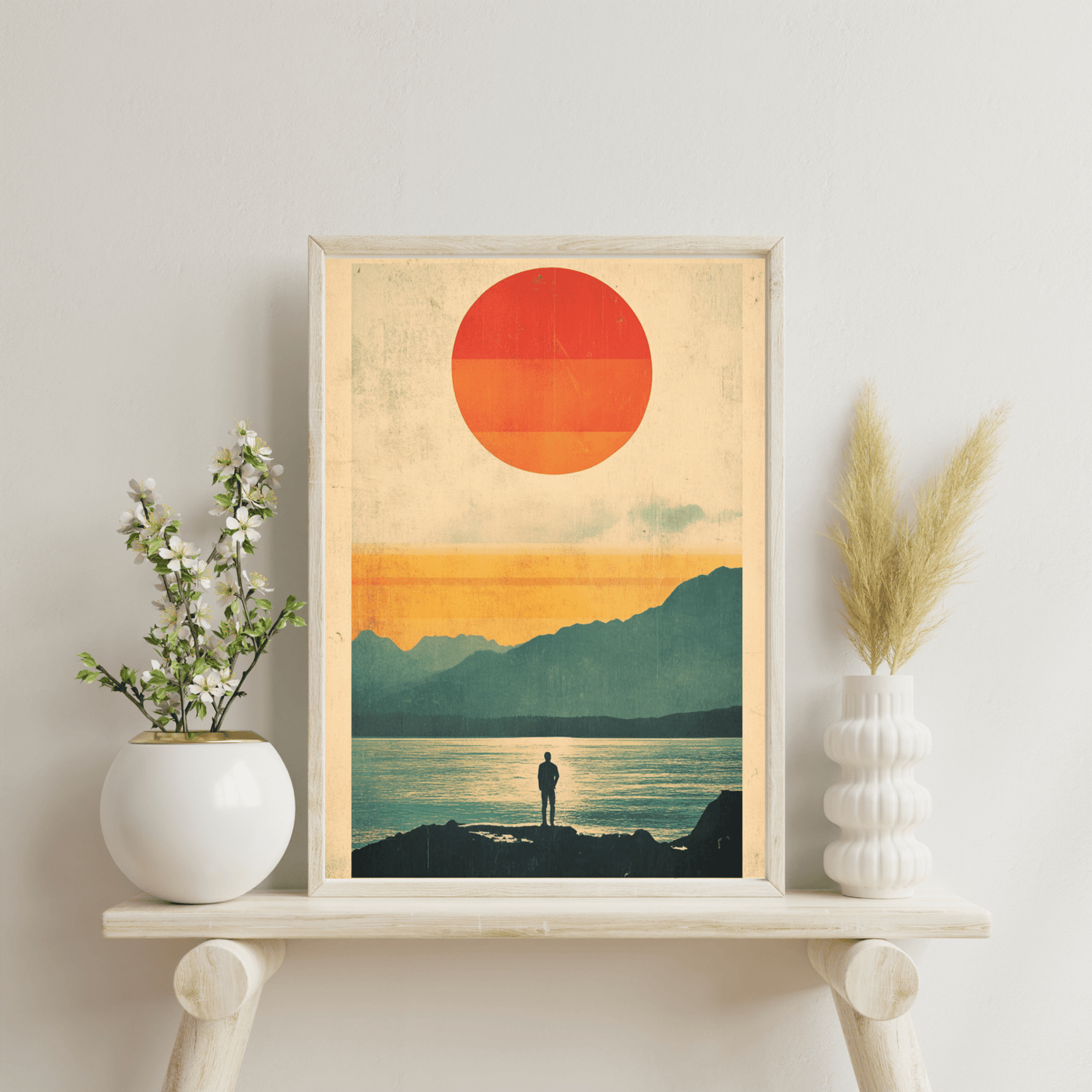 Vintage Sun at the lake - Digitaler Download - ArtyFi Originals -